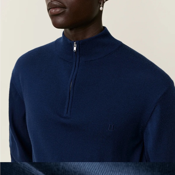 Les Deux Copenhagen Navy Zip Up Sweater - Picture 5 of 6